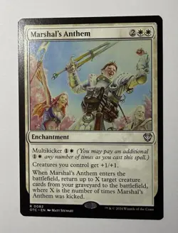 x1 Marshal's Anthem R MTG Commander: Outlaws of Thunder Junction M/NM, English - Image 1
