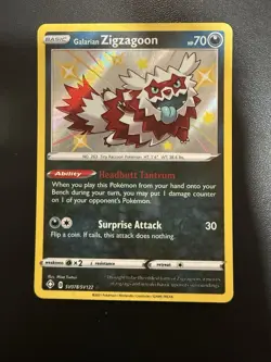 Galarian Zigzagoon SV078/SV112 Pokemon TCG Shining Fates Shiny Vault NM - Image 1