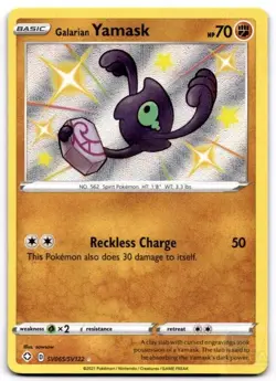 Galarian Yamask SV065/SV122 Shiny Rare Shining Fates Shiny Vault Pokemon Holo NM - Image 1