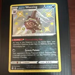 Pokemon Galarian Weezing Shining Fates Shiny Vault Shiny Holo SV077/SV122 - Image 1