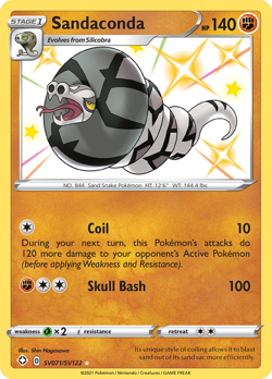 SANDACONDA SV071/SV122 SHINY RARE SHINING FATES SHINY VAULT POKEMON - Image 1