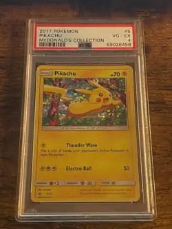 2017 Pokemon TCG Pikachu #5 PSA 4 VG-EX McDonald's Collection Holo Rare - Image 1