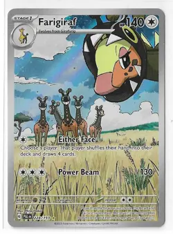 Farigiraf 228/193 Paldea Evolved Holo Full Art FA Pokemon TCG Card NM - Image 1