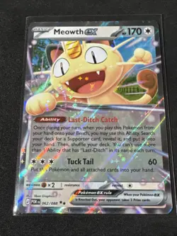 Meowth ex 062/088 Me03: Perfect Order Double Rare Pokemon Card Near Mint - Image 1