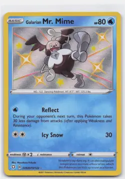 GALARIAN MR. MIME SV020/SV122 SHINY RARE SHINING FATES SHINY VAULT POKEMON - Image 1