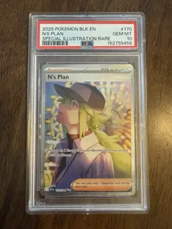 Pokemon N's Plan Sv: Black Bolt Special Illustration Rare Holo 170/086 PSA 10 - Image 1