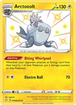 Arctozolt SV046/SV122 Shiny Rare Shining Fates Shiny Vault Pokemon Near Mint - Image 1