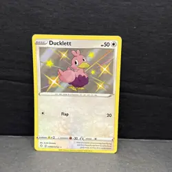 Pokemon TCG Shiny Rare Holo Ducklett Card SV095/SV122 Shining Fates Vault - Image 1