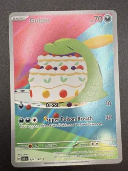 TCG Pokemon Stellar Crown Gulpin 154/142 Illustration Rare, NM - Image 3
