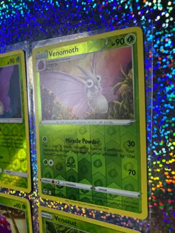 Pokemon Unbroken Bonds Reverse Holo: 11/214 Venomoth; 9/214 & 10/214 Venonat - Image 3