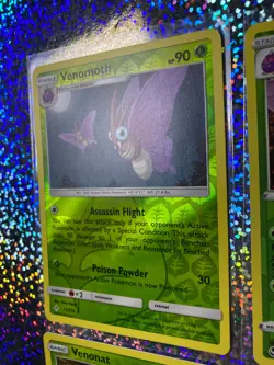 Pokemon Unbroken Bonds Reverse Holo: 11/214 Venomoth; 9/214 & 10/214 Venonat - Image 4