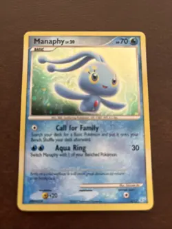 Pokemon Holo Manaphy Lv.20 4/12 Very Good/Played Condition - Image 1