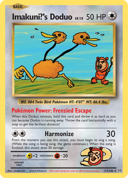 ImakuniU's Doduo 112/108 Secret Rare Evolutions Pokemon Near Mint - Image 1