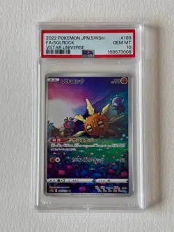 PSA 10 Solrock 189/172 Darkness Ablaze Reverse (Japanese) Pokemon Vstar Universe - Image 1