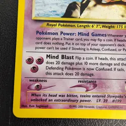 Swirl Slowking 14/111 Neo Genesis Holo Unlimited Vintage Pokemon - Image 5