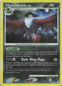 Honchkrow 10/123 Holo Rare Mysterious Treasures Pokemon Holo - Image 1