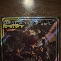 Pokemon Umbreon & Darkrai GX SM241 TAG TEAM Black Star Promo Holo Sun & Moon - Image 3