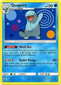 X4 Quagsire 26/70 Dragon Majesty Non Holo Uncommon Near Mint Pokemon DNA GAMES - Image 1