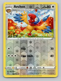 Reverse Holo Archen 146/195 Uncommon Silver Tempest Pokemon - Image 1