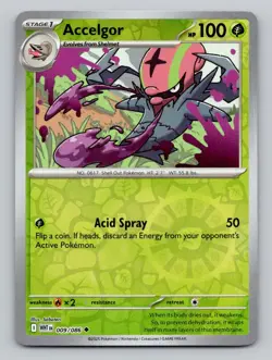Reverse Holo Accelgor 009/086 Uncommon White Flare Pokemon - Image 1