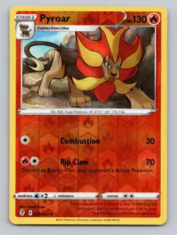 Reverse Holo Pyroar 023/203 Uncommon Evolving Skies Pokemon - Image 1