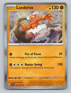 Holo Landorus 110/191 Rare Surging Sparks Pokemon - Image 1