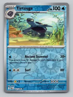 Reverse Holo Tirtouga 022/086 Uncommon Black Bolt Pokemon - Image 1