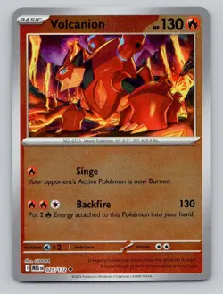 Reverse Holo Volcanion 025/132 Uncommon Mega Evolution Pokemon - Image 1