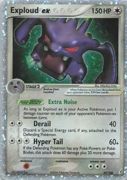 Exploud ex 92/100 Crystal Guardians Holo Ultra Rare Pokemon TCG - Image 1