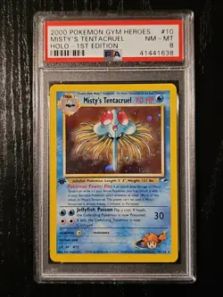 2000 Pokemon Gym Heroes Misty's Tentacruel Holo 1st Edition 10/132 PSA 8 NM-MT - Image 1