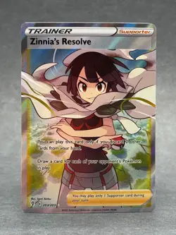 Pokemon - 203/203 Zinnia's Resolve SWSH07 Evolving Skies Ultra Rare Holo NM TCG - Image 1