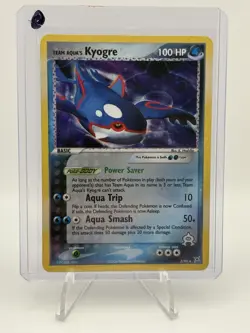 Pokemon Team Aqua's Kyogre Holo Rare EX Team Magma vs Aqua 3/95 2004 100 HP - Image 1