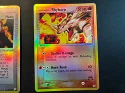 Pokemon TCG Team Magma Rhyhorn, Rhydon and Maxie REVERSE HOLO - 2004 - Image 4