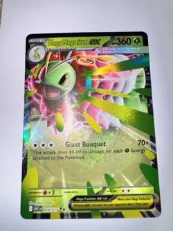 Pokemon Mega Meganium EX 010/217 ASC Holo Rare EX English Pokemon TCG - Image 1