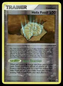 2008 Pokemon Helix Fossil Common Majestic Dawn 91/100 Reverse Holo DMG - Image 1