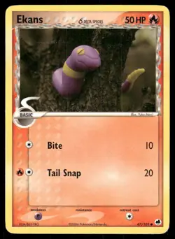 2006 Pokemon Ekans Common Dragon Frontiers 47/101 DMG - Image 1