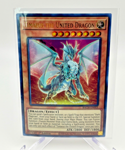 YUGIOH! TIMEAEUS THE UNITED DRAGON BACH-EN003 1ST ULTRA RARE - Image 1