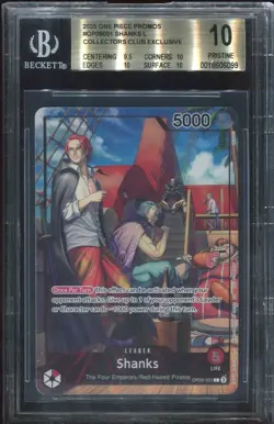 BGS 10 Shanks OP09-001 Club Exclusive PSA Magazine Promo English ONE PIECE - Image 1