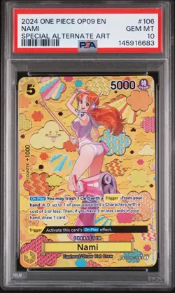 PSA 10 Nami SP Special Rare #OP09-106 One Piece English - Image 1