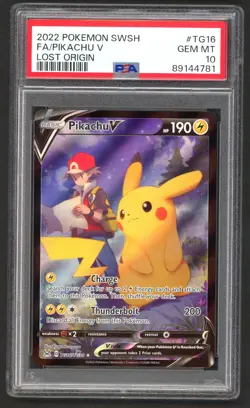 Pokemon Cards - PSA 10 Pikachu V TG16/TG30 - Lost Origin - GEM MT - PSA10 - Image 1