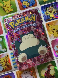 Pokemon Snorlax Vintage Pocket Monsters Vending HOLO Prism Sticker 2000 Nintendo - Image 1