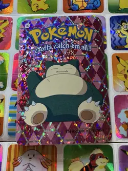 Pokemon Snorlax Vintage Pocket Monsters Vending HOLO Prism Sticker 2000 Nintendo - Image 3
