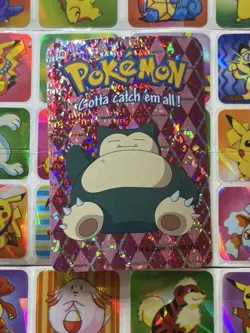 Pokemon Snorlax Vintage Pocket Monsters Vending HOLO Prism Sticker 2000 Nintendo - Image 4