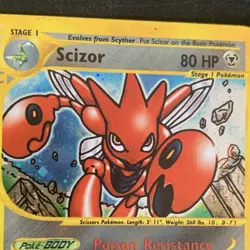 Scizor H21/H32 Holo Rare Stage 1 80 HP Pokemon TCG 2002 - Image 3