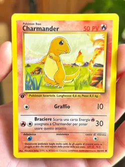 Pokemon TCG Charmander Base Set 46/102 Regular 1st Edition, Italian LP - Image 1