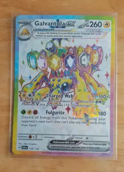 Pokemon TCG Galvantula ex 159/142 Stellar Crown Full Art Rainbow Ultra Rare Holo - Image 1