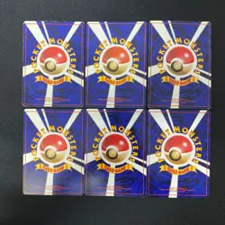 Base Set 1996 Normal Card Set of 6 Japanese Pokemon Card Old Back s007453 - Image 2