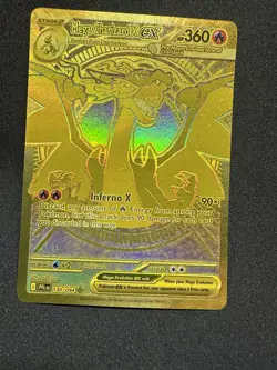 Pokemon Mega Charizard X EX 130/094 SURFACE DAMAGE See Pics - Image 1