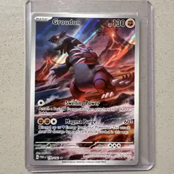 Pokemon TCG Groudon 199/182 SV04 Paradox Rift Illustration Rare Full Art Holo - Image 2
