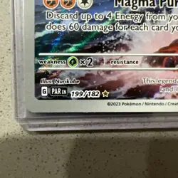 Pokemon TCG Groudon 199/182 SV04 Paradox Rift Illustration Rare Full Art Holo - Image 5